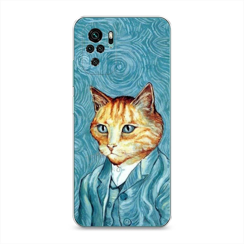 фото Силиконовый чехол "кот ван гог" на xiaomi redmi note 10 awog