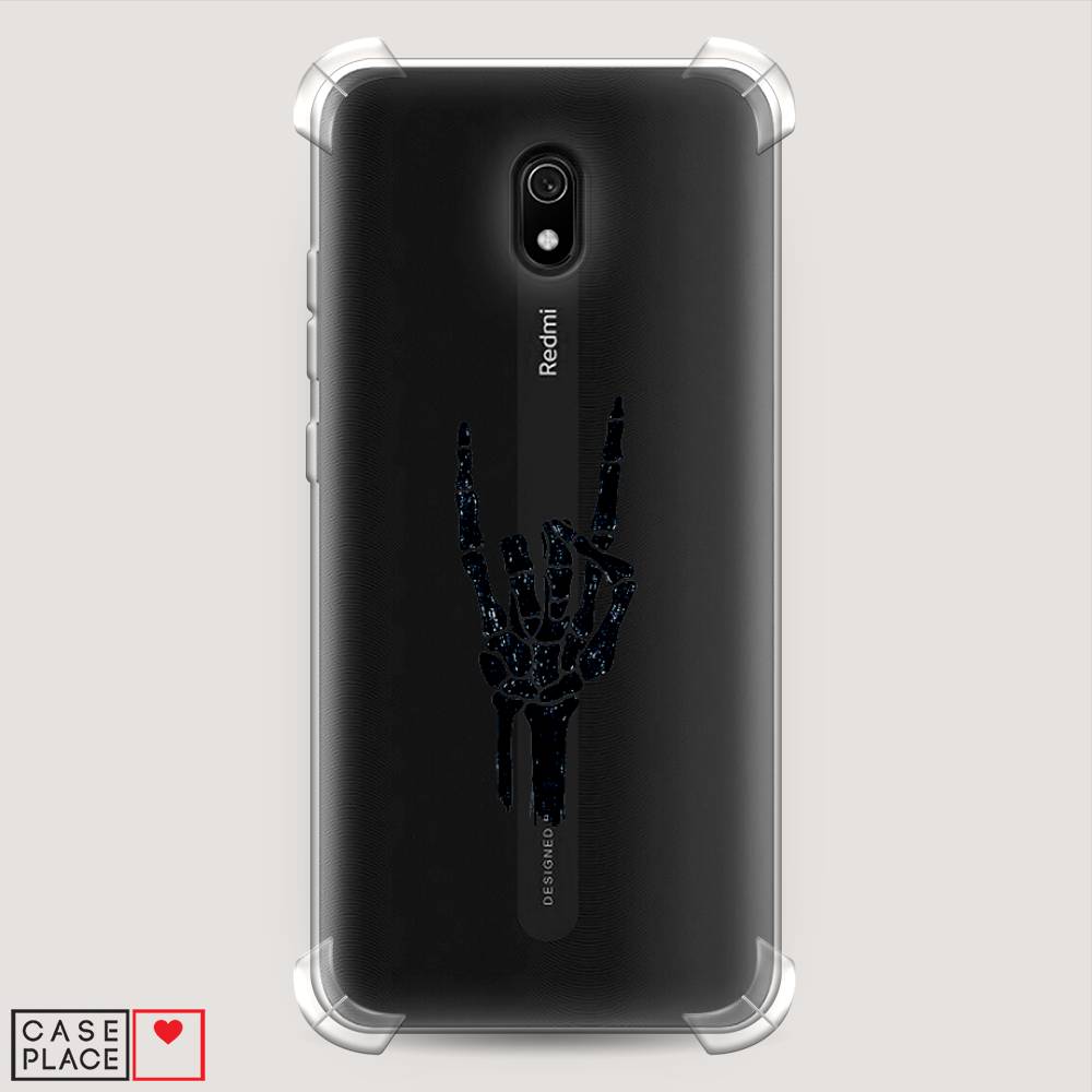 фото Противоударный силиконовый чехол "rock for a skeleton" на xiaomi redmi 8a awog