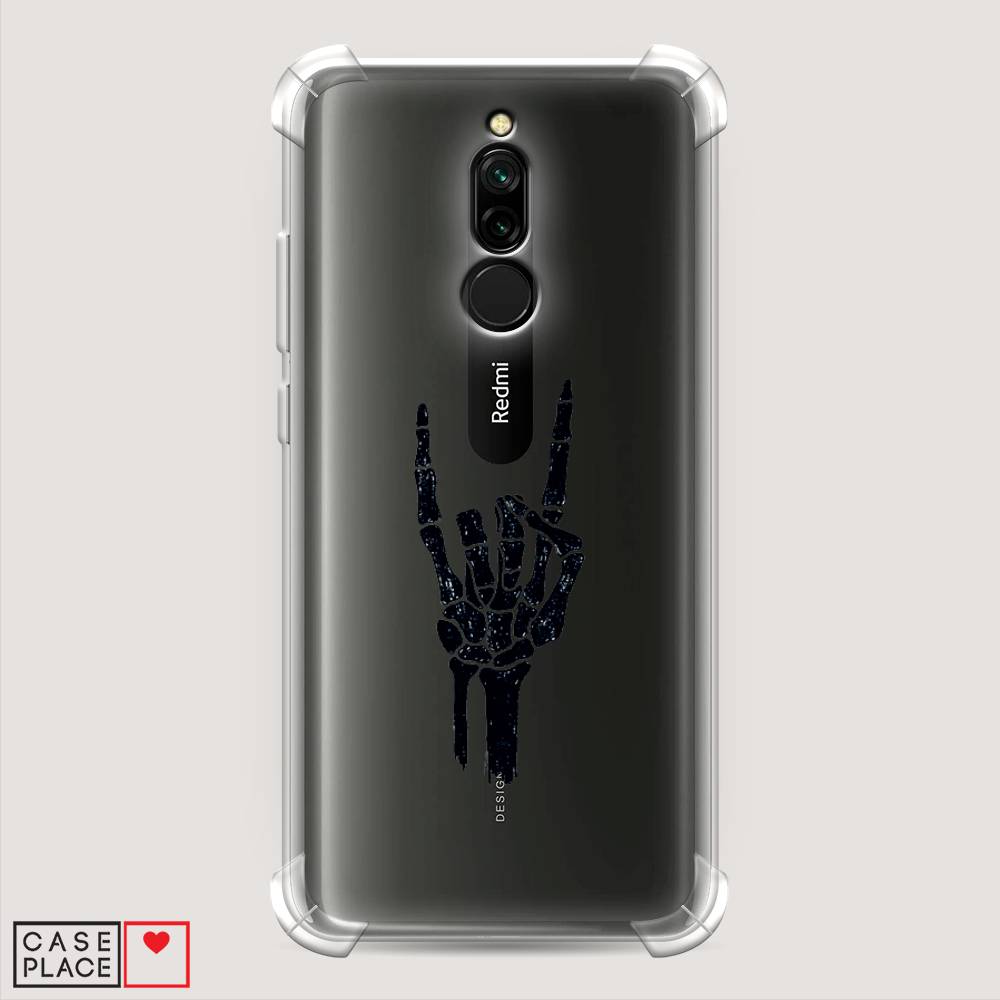 фото Противоударный силиконовый чехол "rock for a skeleton" на xiaomi redmi 8 awog