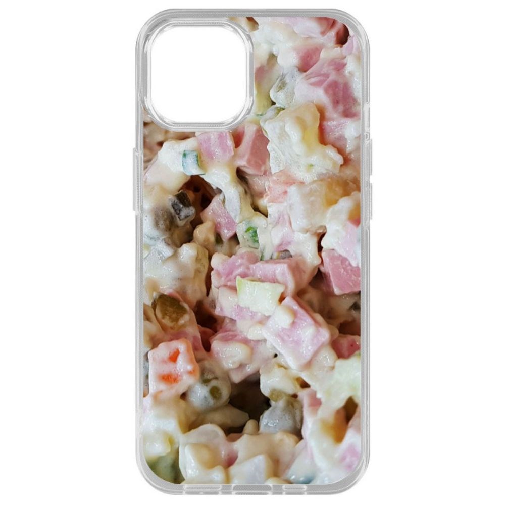 

Чехол-накладка Krutoff Clear Case Оливье для iPhone 14 Plus