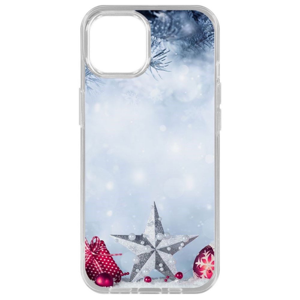 фото Чехол-накладка krutoff clear case новогодняя звезда для iphone 14 plus