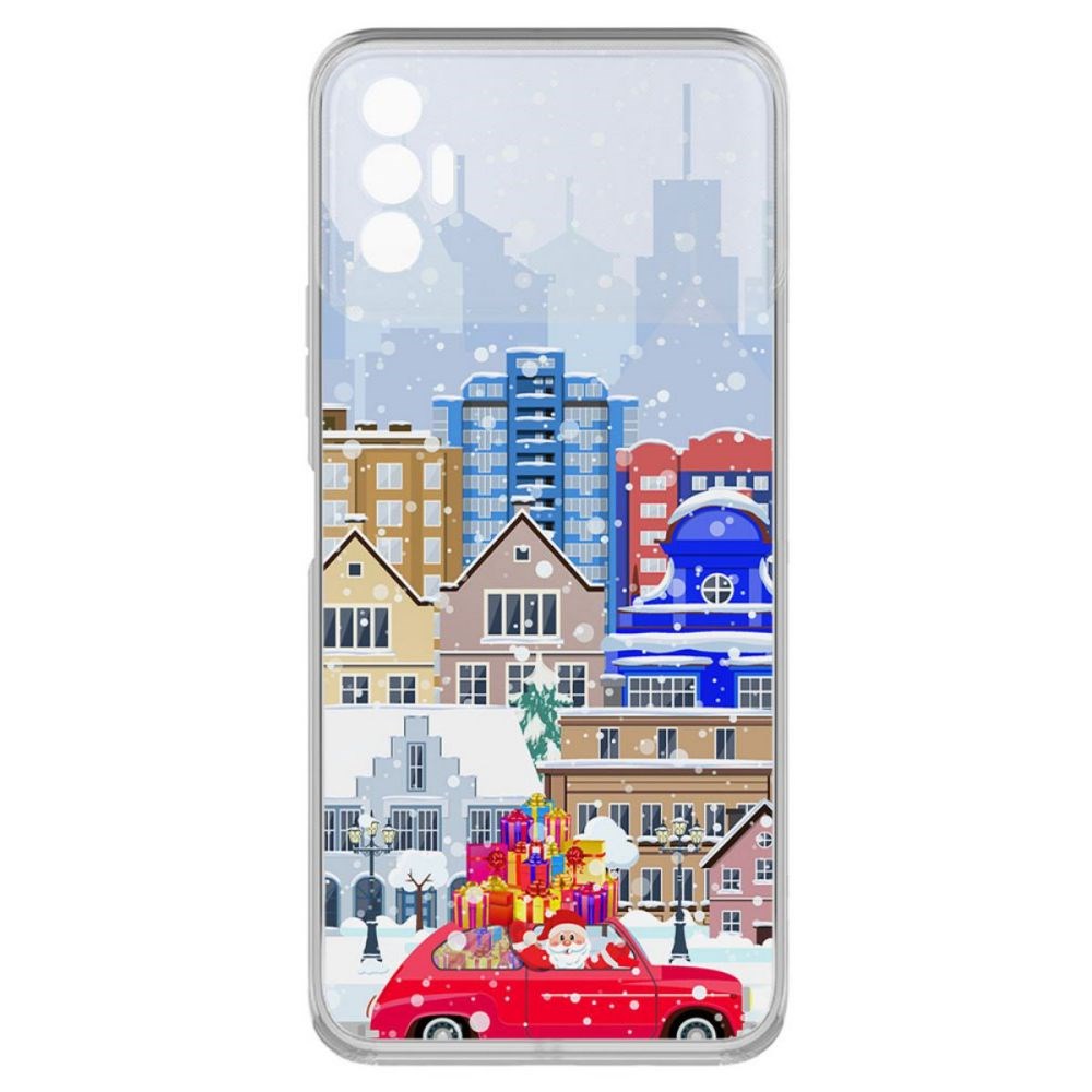 фото Чехол-накладка krutoff clear case везем подарки для tecno spark 8p