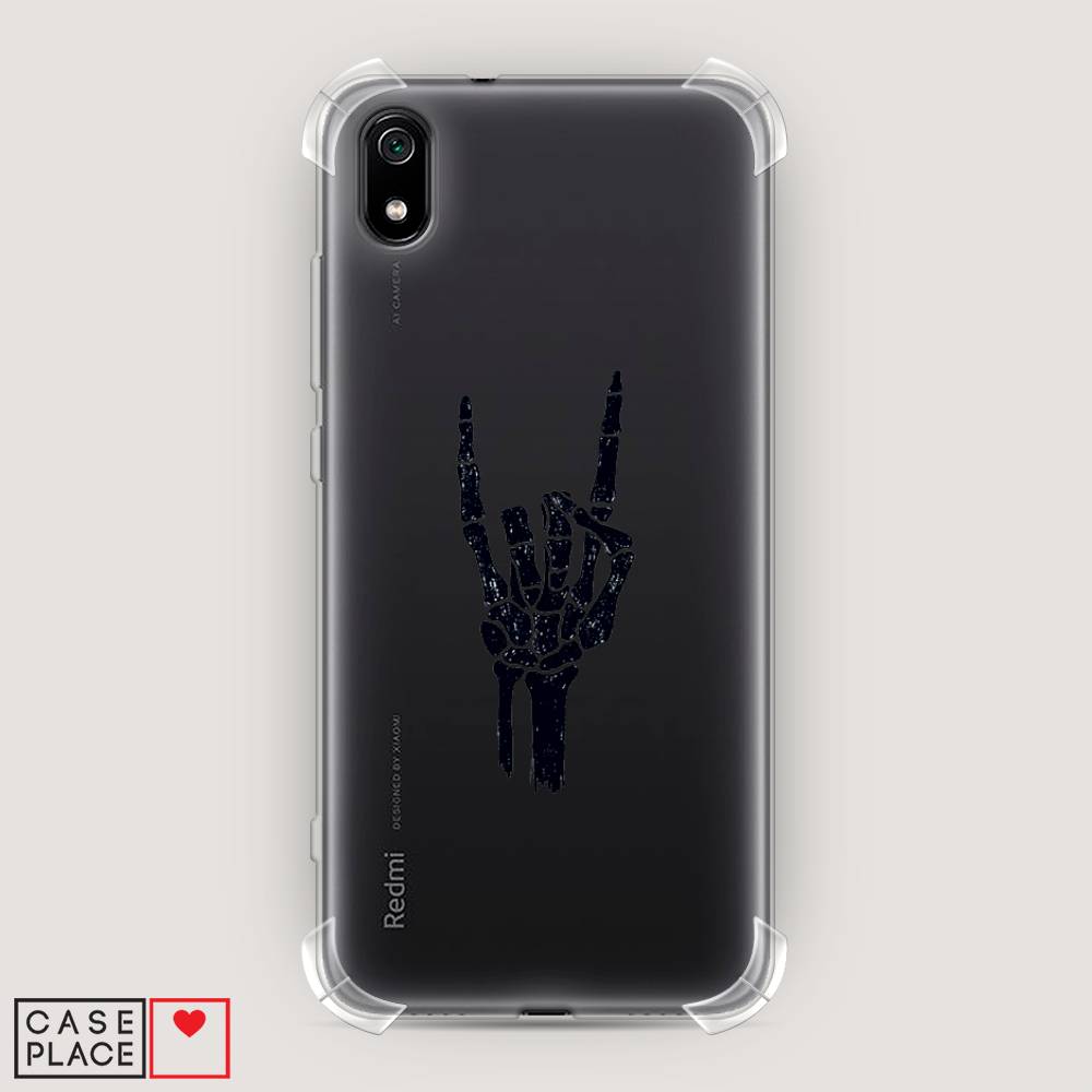 фото Противоударный силиконовый чехол "rock for a skeleton" на xiaomi redmi 7a awog