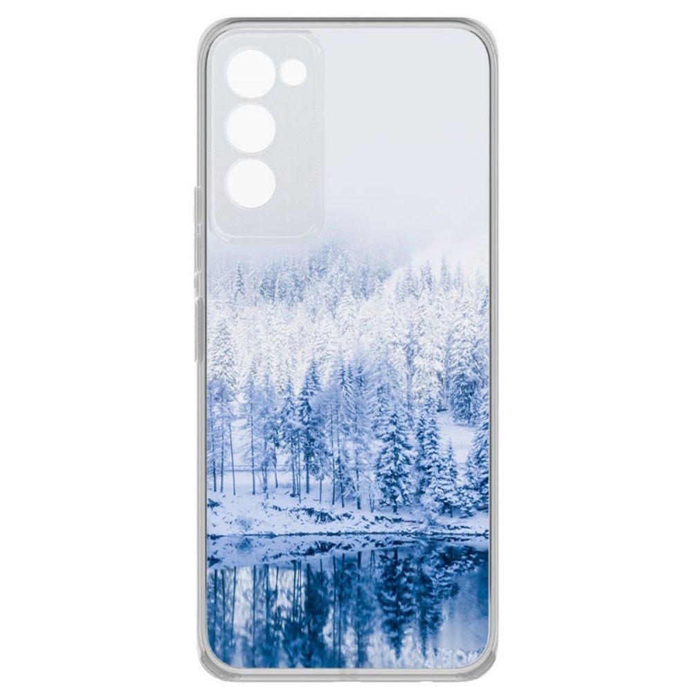 

Чехол-накладка Krutoff Clear Case Зимняя река для Tecno Camon 18P, Прозрачный