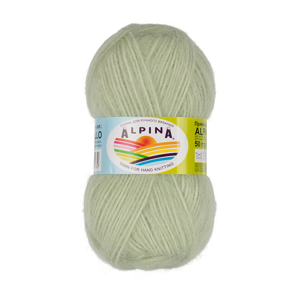 

Пряжа Alpina Alpaca Pollo 4 шт. по 50 г 80% альпака, 20% акрил 125 м 06 св.салатовый, Зеленый, ALPACA POLLO