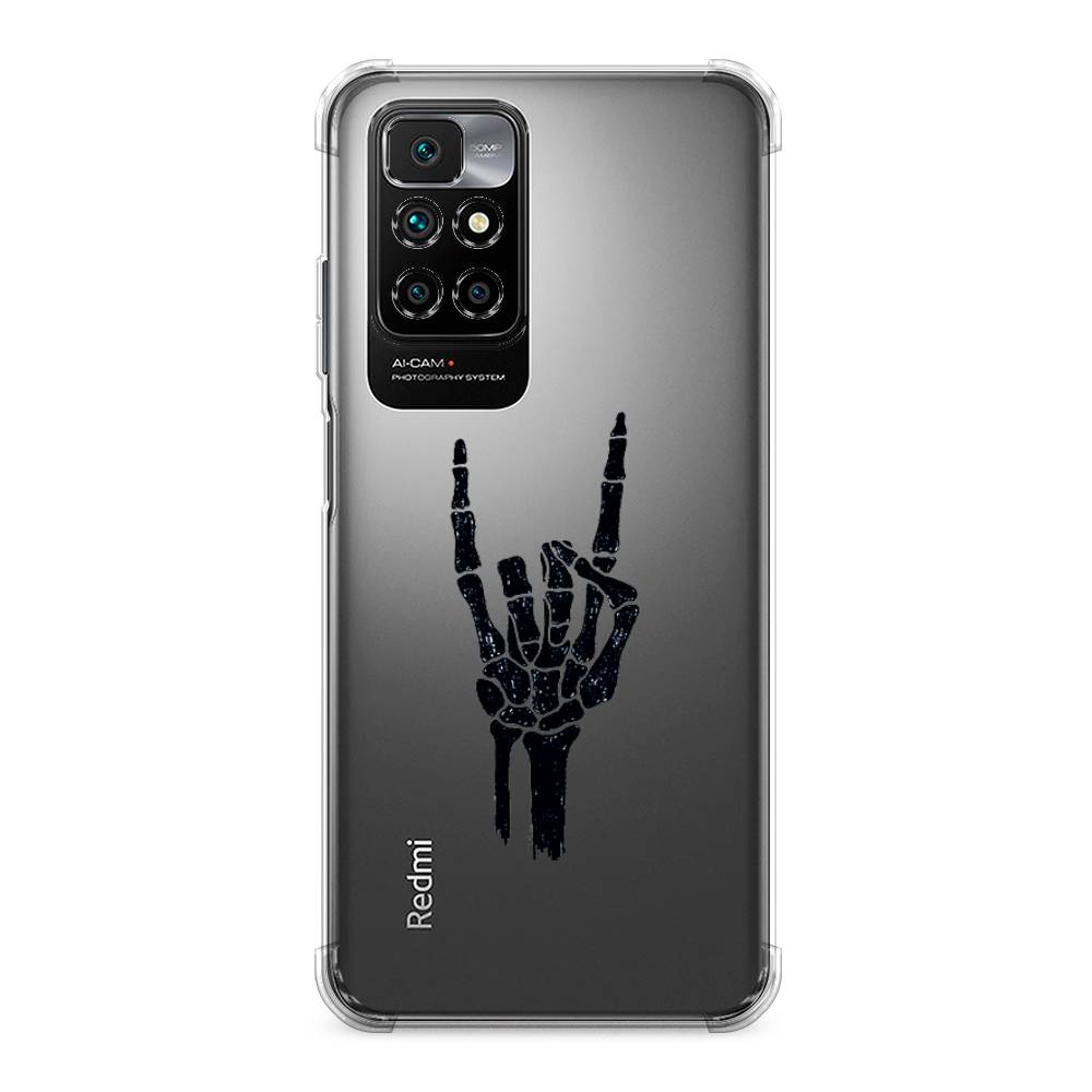 фото Противоударный силиконовый чехол "rock for a skeleton" на xiaomi redmi 10 awog