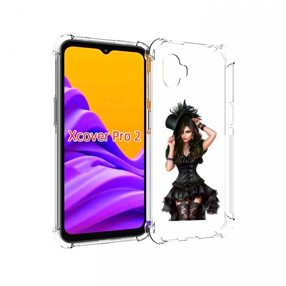 

Чехол MyPads стройная-девушка-в-черном-платье для Samsung Galaxy Xcover Pro 2, Прозрачный, Tocco