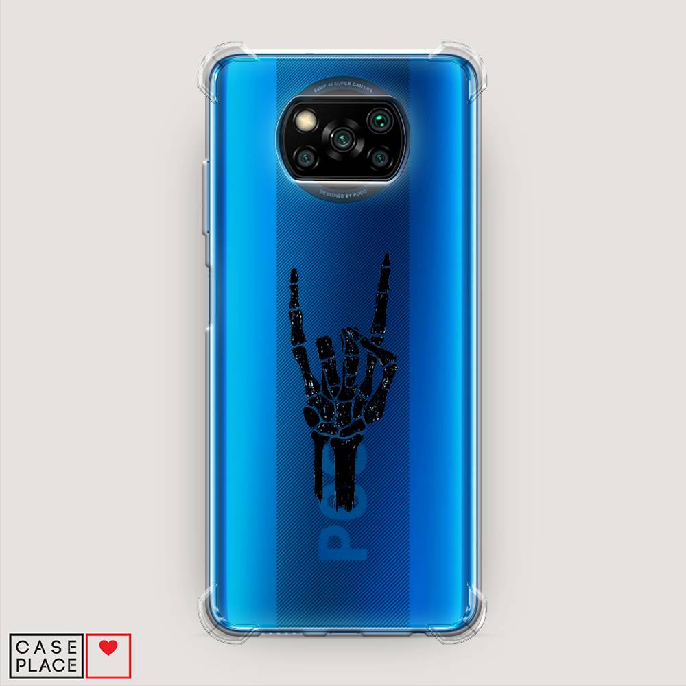 фото Противоударный силиконовый чехол "rock for a skeleton" на xiaomi poco x3 nfc awog