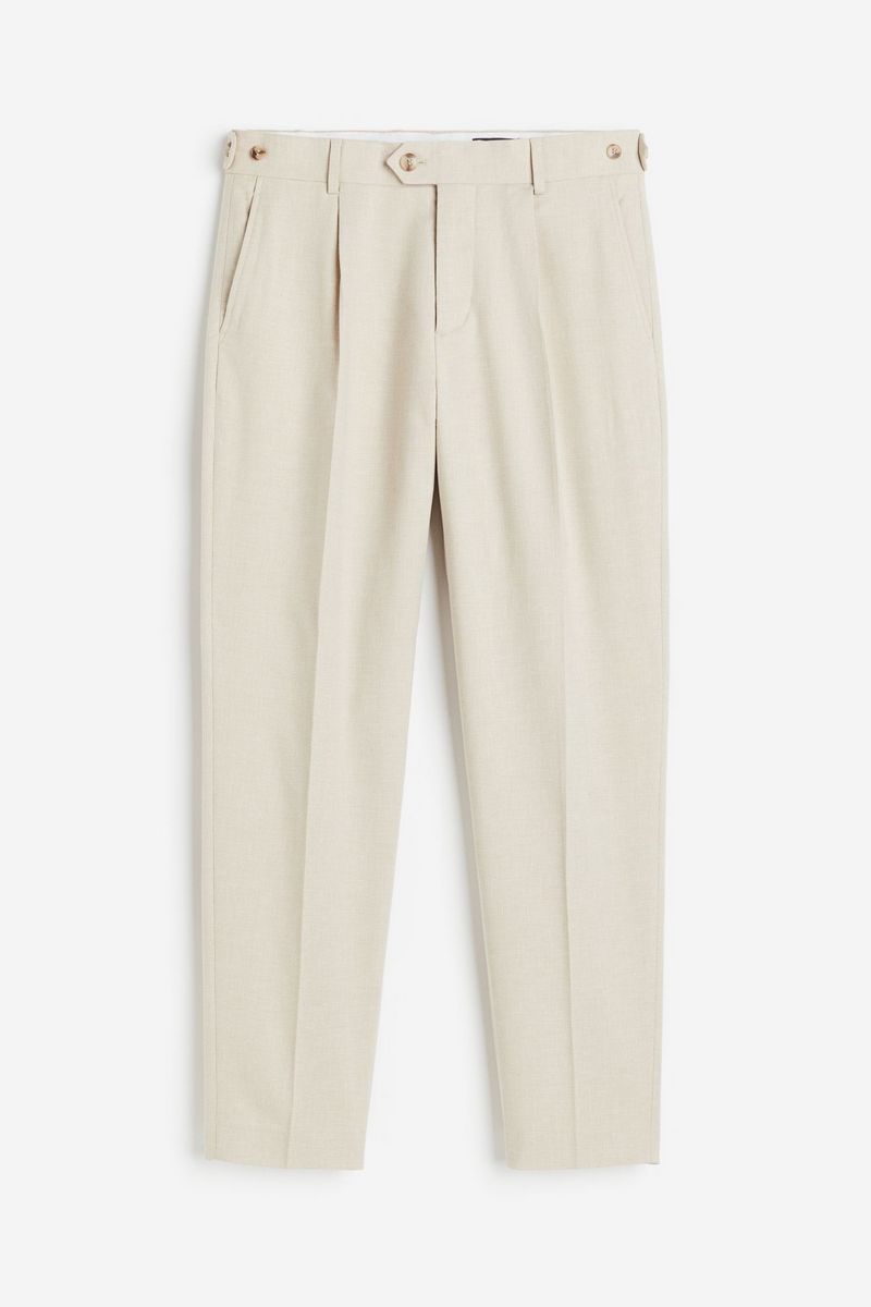 

Брюки мужские H&M 1209792 бежевые 58 EU, Бежевый, 1209792