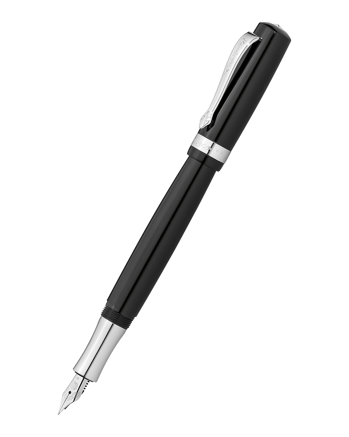 

Перьевая ручка Kaweco Student M 0 9мм черный корпус с хромированными вставками