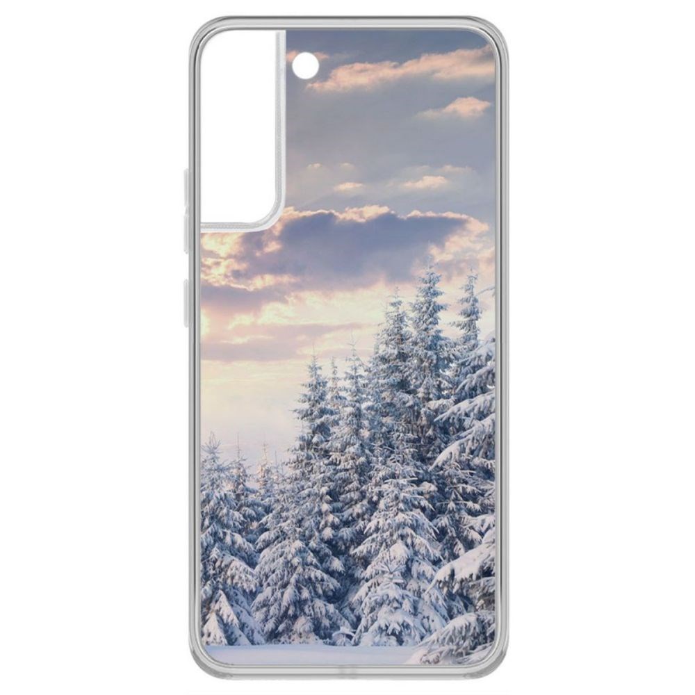 фото Чехол-накладка krutoff clear case снежный пейзаж для samsung galaxy s22+