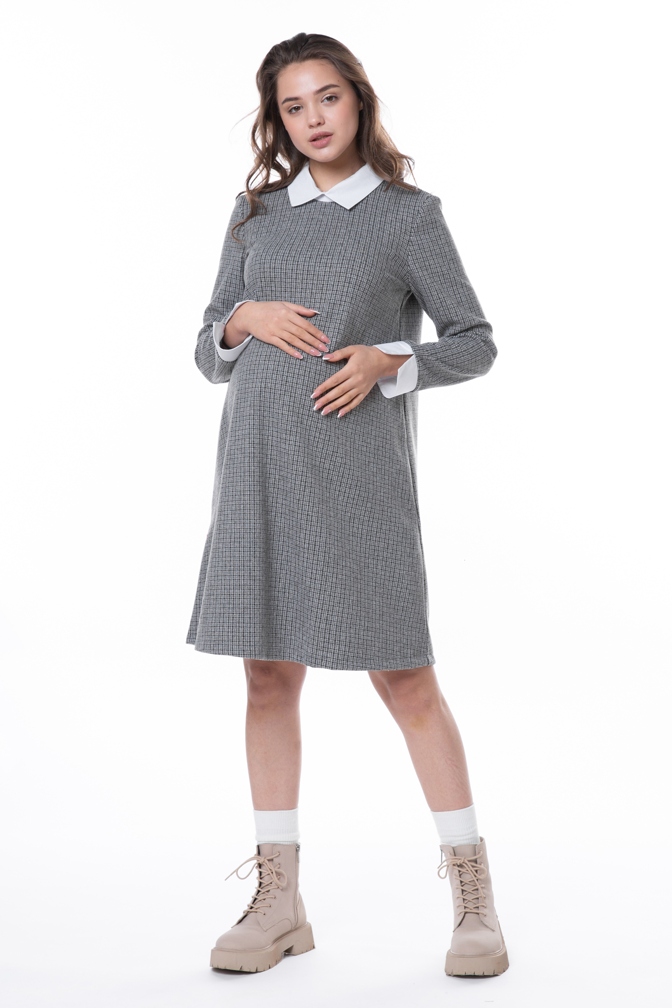 

Платье для беременных женское Mama's fantasy 08-32222MF серое 52 RU, 08-32222MF