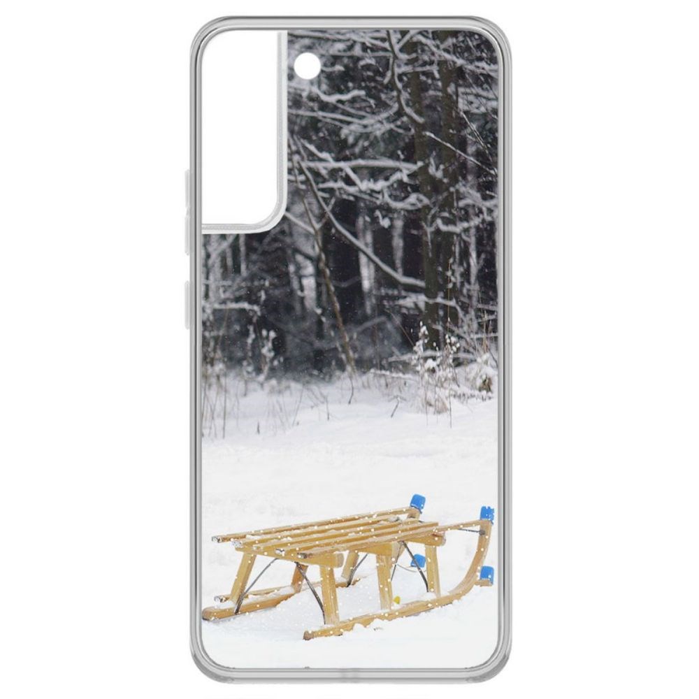 фото Чехол-накладка krutoff clear case санки для samsung galaxy s22+