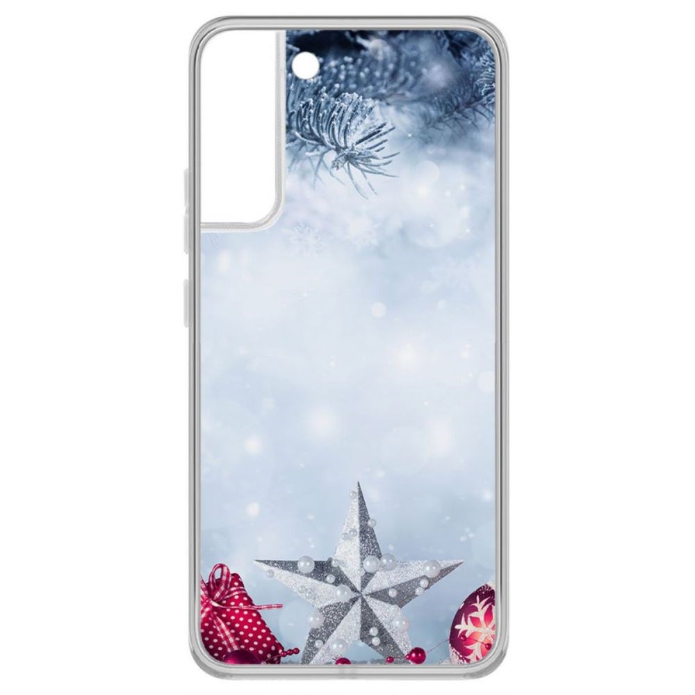 фото Чехол-накладка krutoff clear case новогодняя звезда для samsung galaxy s22+