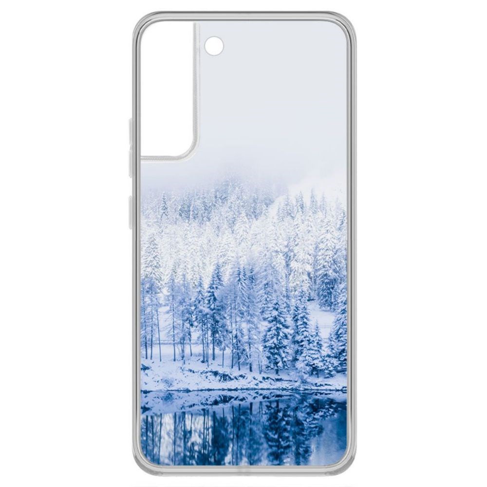 фото Чехол-накладка krutoff clear case зимняя река для samsung galaxy s22+