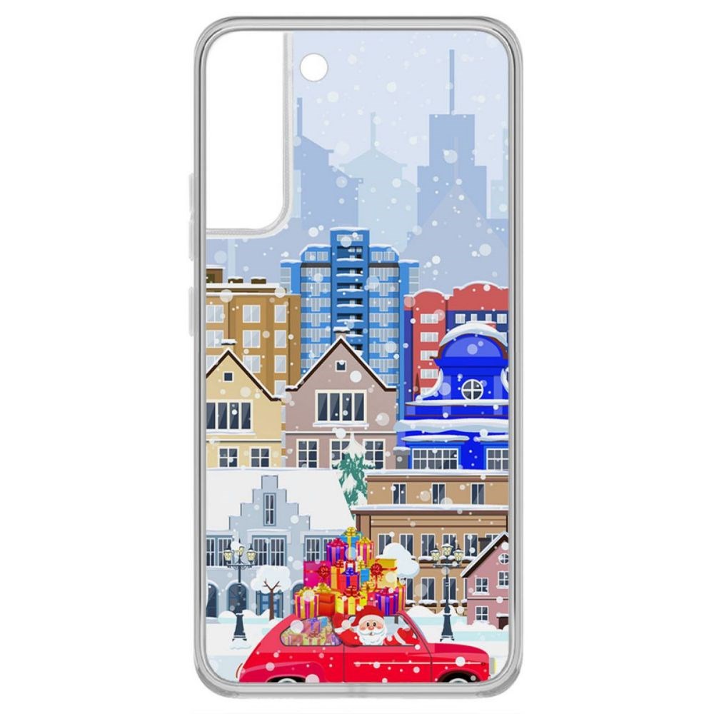 фото Чехол-накладка krutoff clear case везем подарки для samsung galaxy s22+