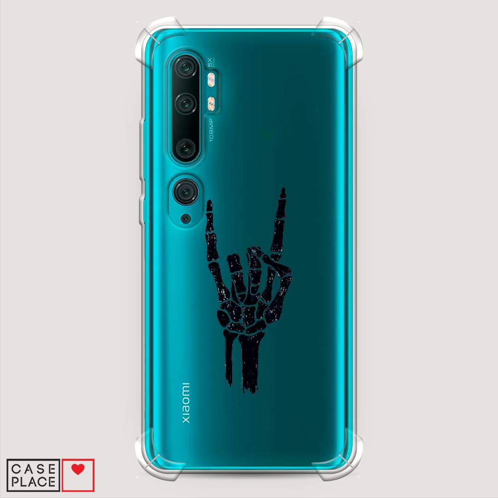 фото Противоударный силиконовый чехол "rock for a skeleton" на xiaomi mi note 10 awog