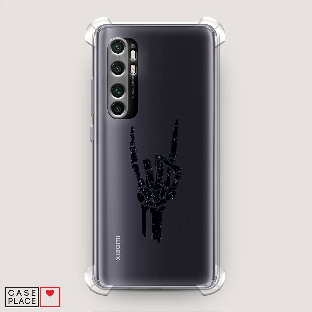 фото Противоударный силиконовый чехол "rock for a skeleton" на xiaomi mi note 10 lite awog