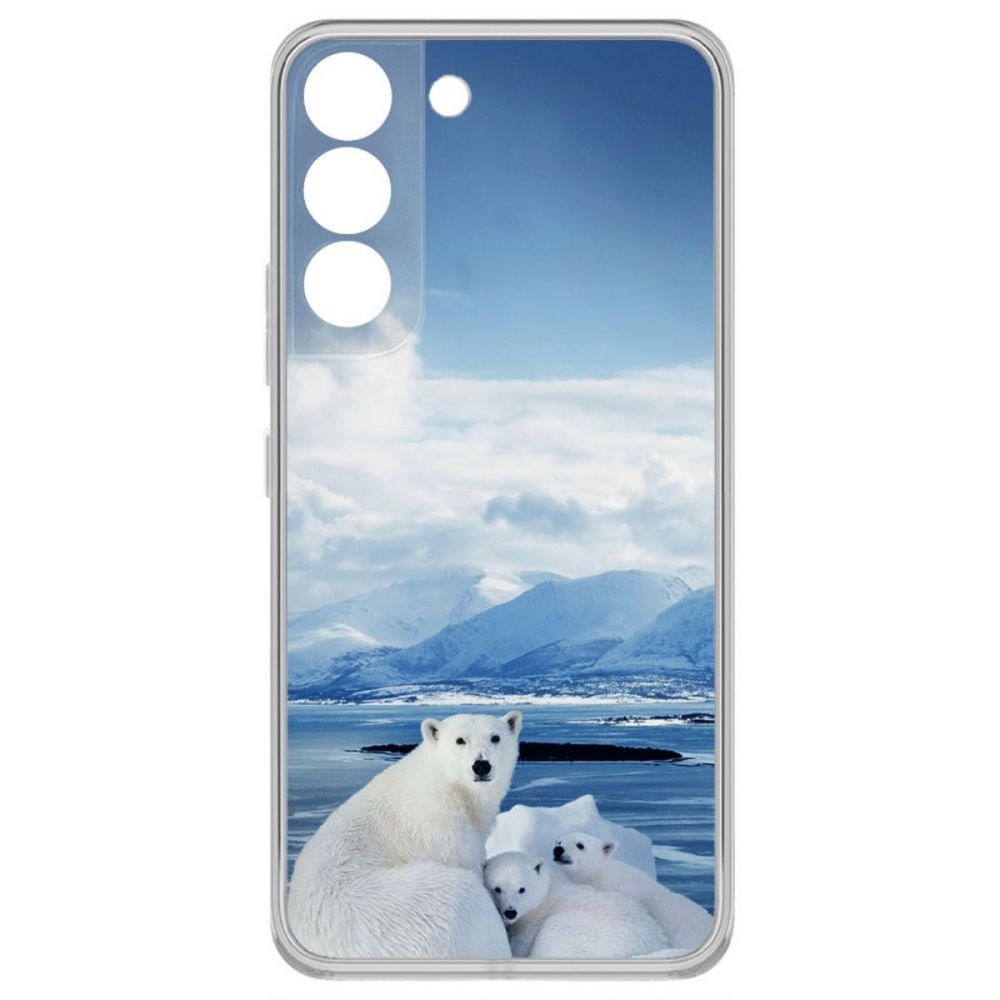 

Чехол-накладка Krutoff Clear Case Полярные медведи для Samsung Galaxy S22, Прозрачный