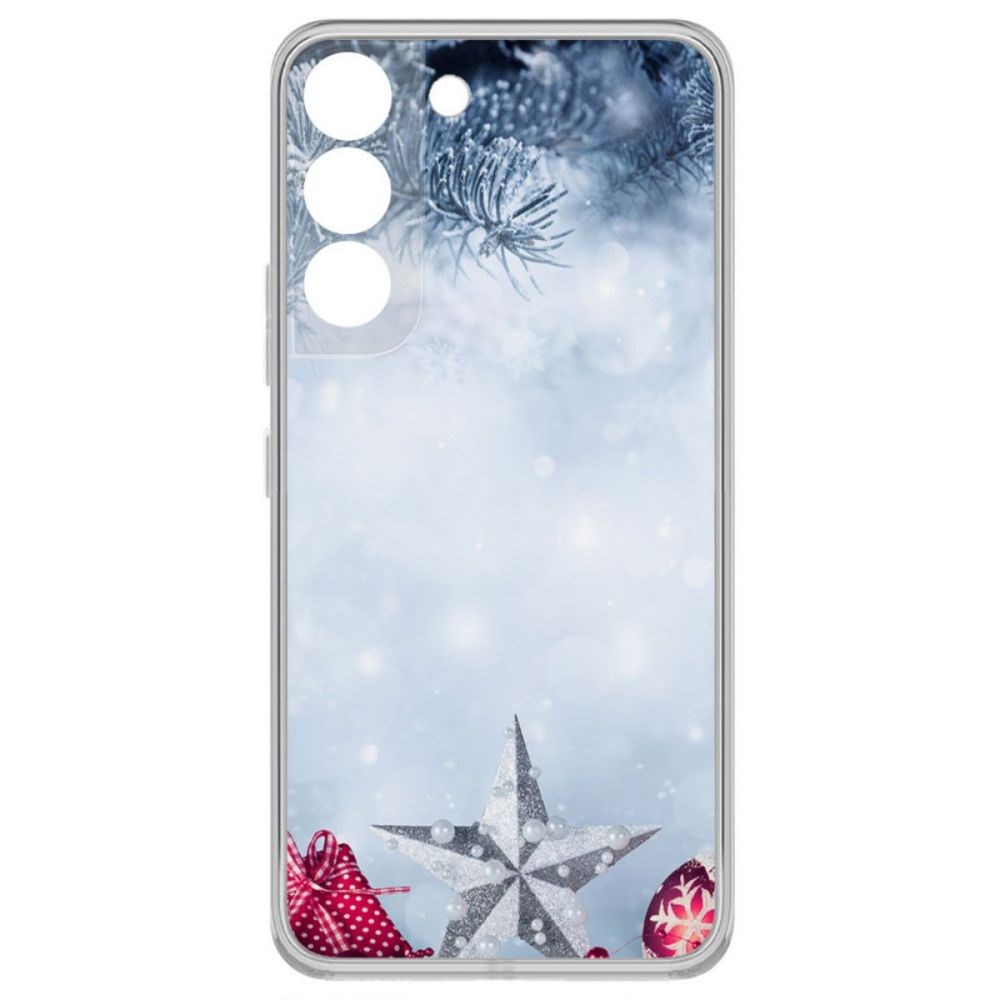 фото Чехол-накладка krutoff clear case новогодняя звезда для samsung galaxy s22