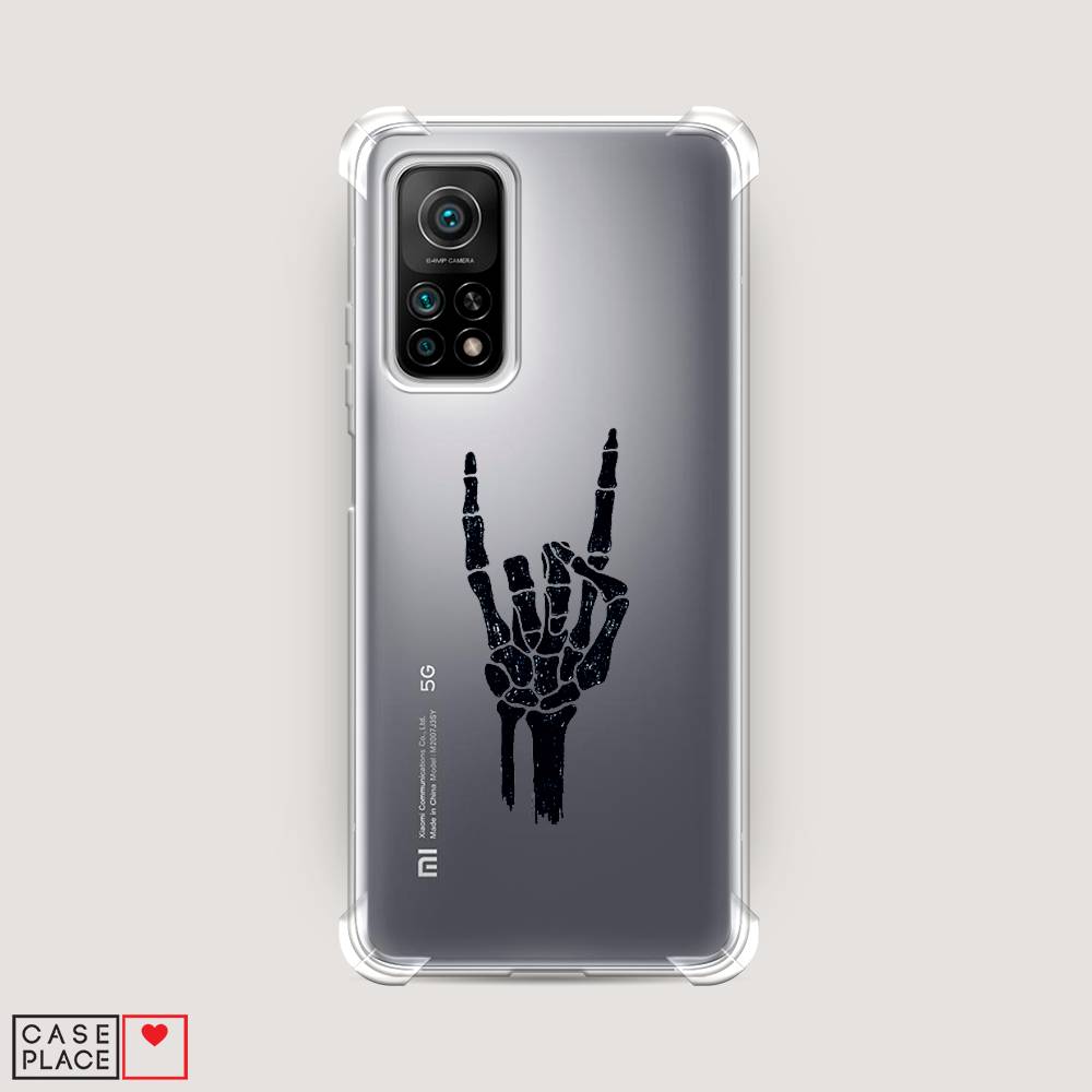 фото Противоударный силиконовый чехол "rock for a skeleton" на xiaomi mi 10t pro awog