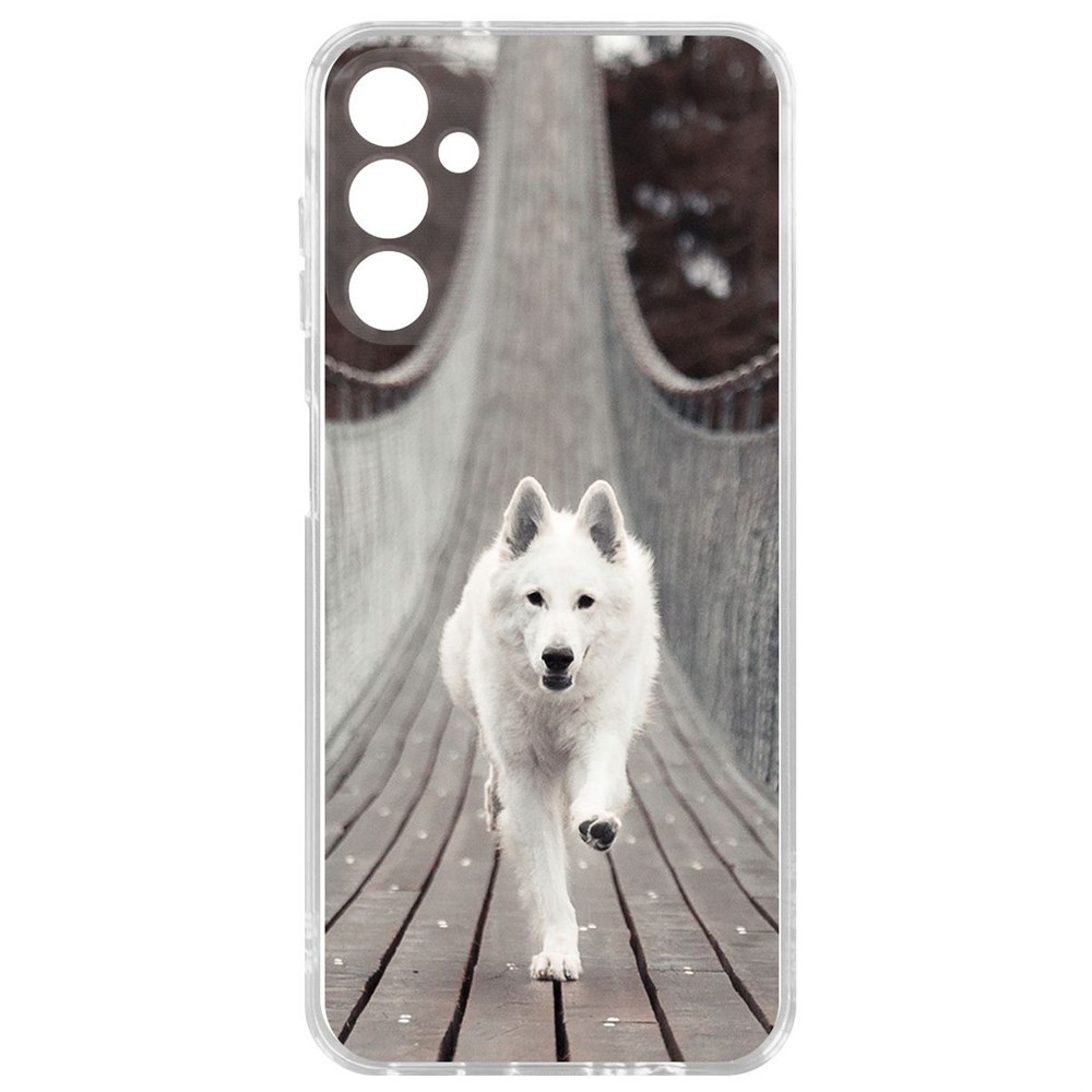 

Чехол-накладка Krutoff Clear Case Пес на мосту для Samsung Galaxy A14 4G (A145), Прозрачный