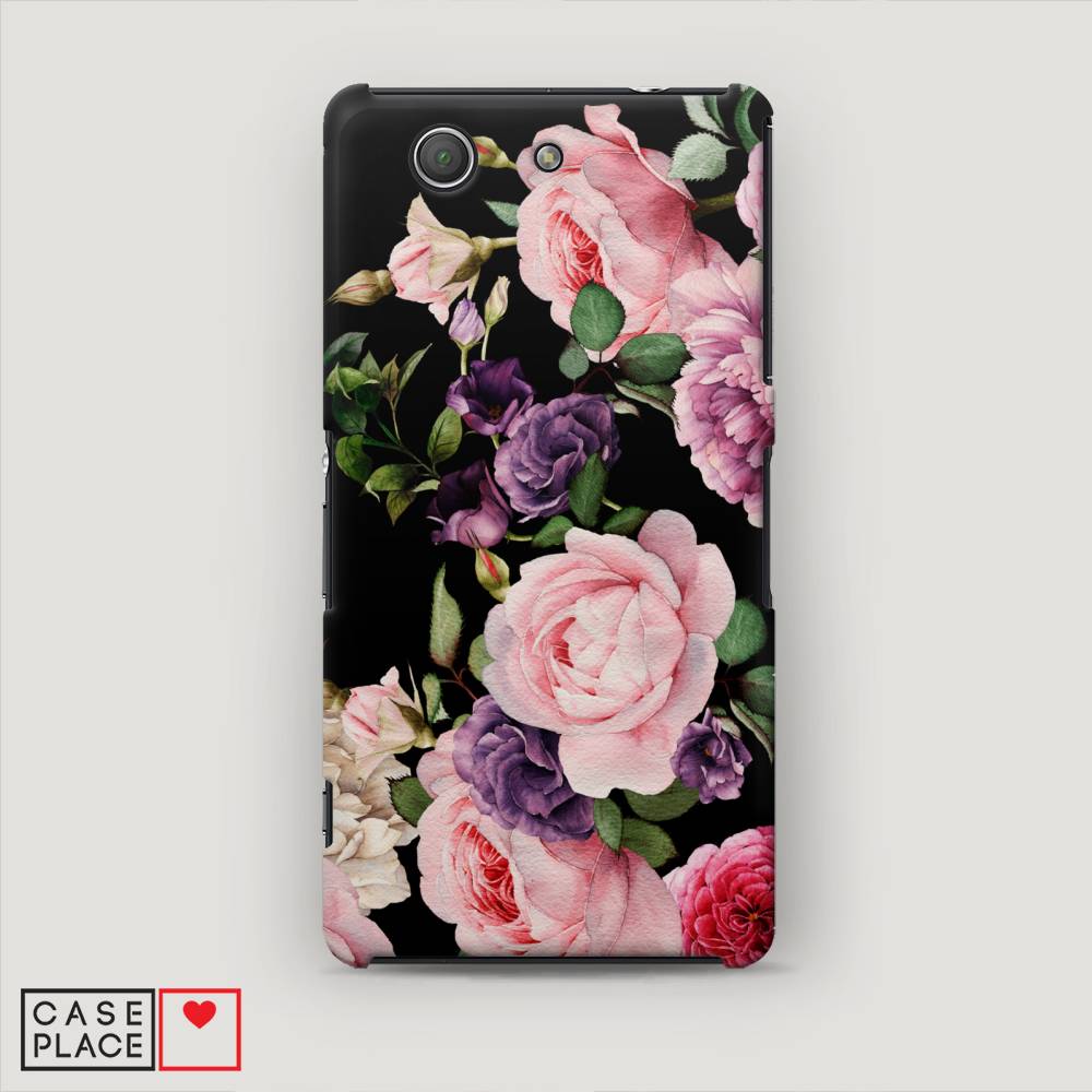

Пластиковый чехол "Пионы на черном" на Sony Xperia Z3 compact, 52020-6