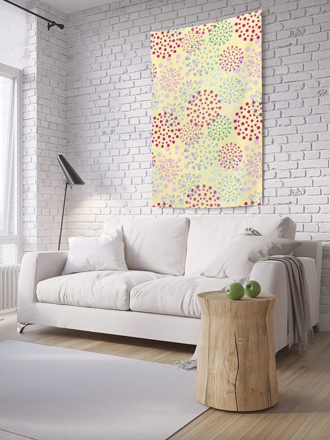 

Вертикальное фотопанно на стену JoyArty Шары из точек 150x200 см, Шары из точек