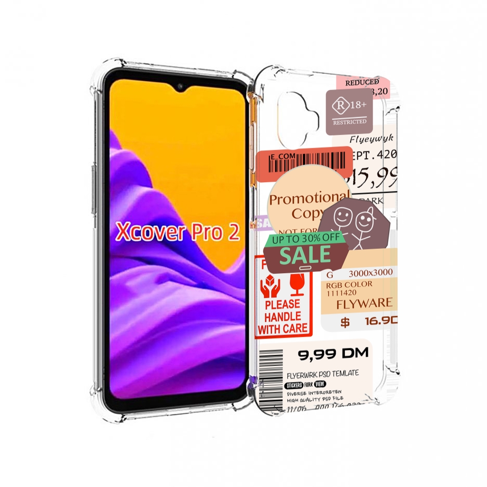 

Чехол MyPads скидочные-купоны-принт для Samsung Galaxy Xcover Pro 2, Прозрачный, Tocco