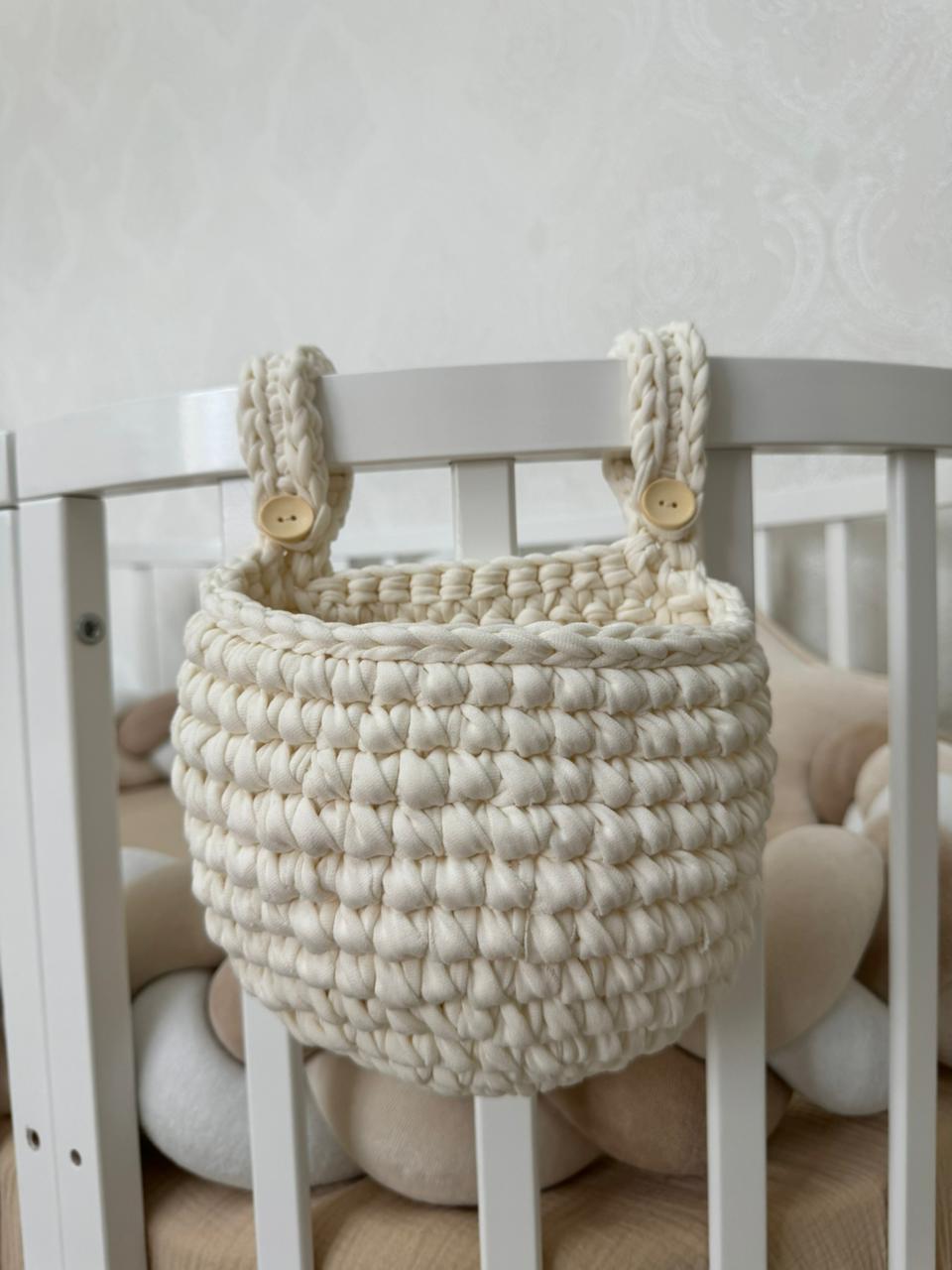 

Корзинка органайзер на кроватку lili baby, Белый