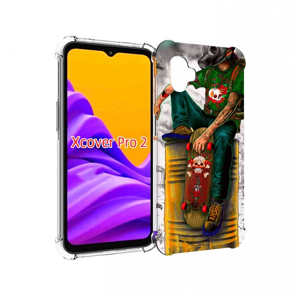 

Чехол MyPads скейтер в противогазе для Samsung Galaxy Xcover Pro 2, Прозрачный, Tocco