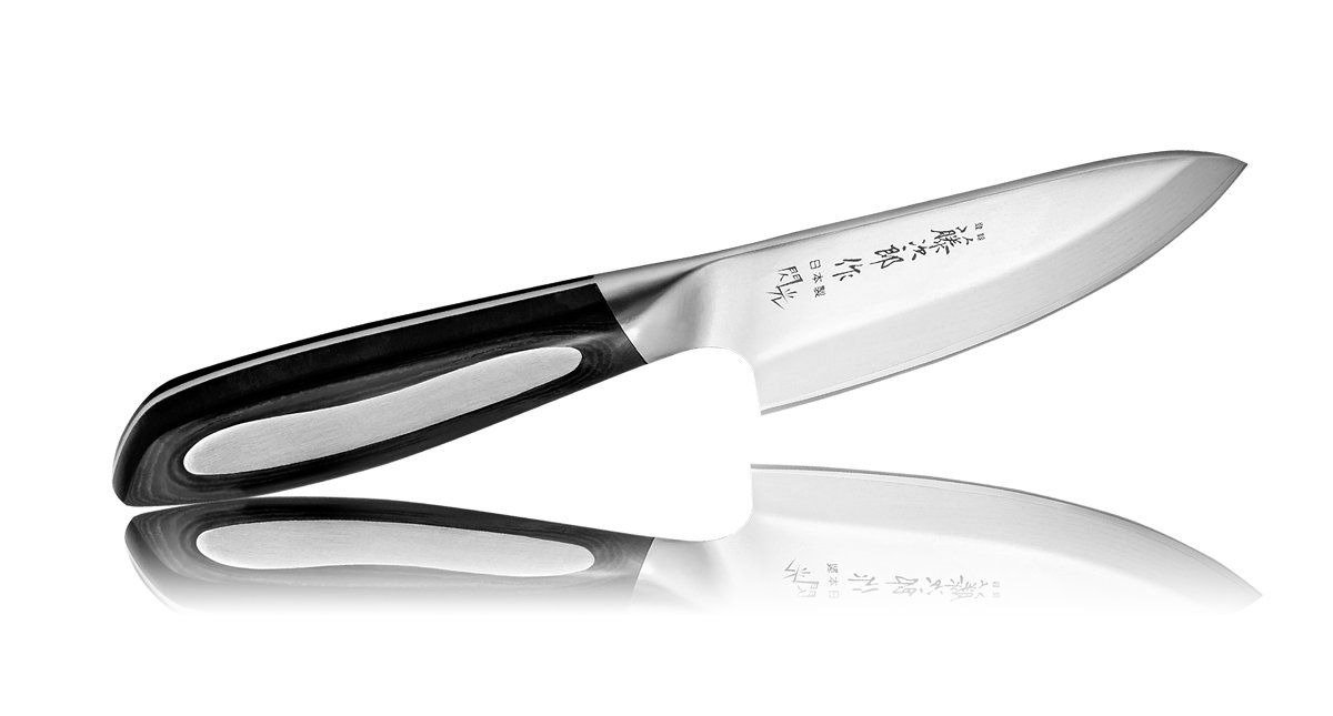 фото Кухонный мини нож для рыбы tojiro, рукоять микарта ff-de105