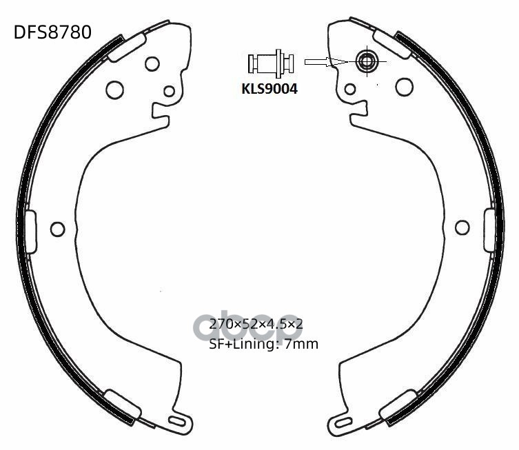 

Тормозные колодки DOUBLE FORCE барабанные dfs8780