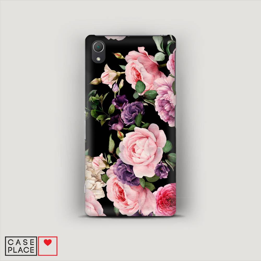 

Пластиковый чехол "Пионы на черном" на Sony Xperia Z2