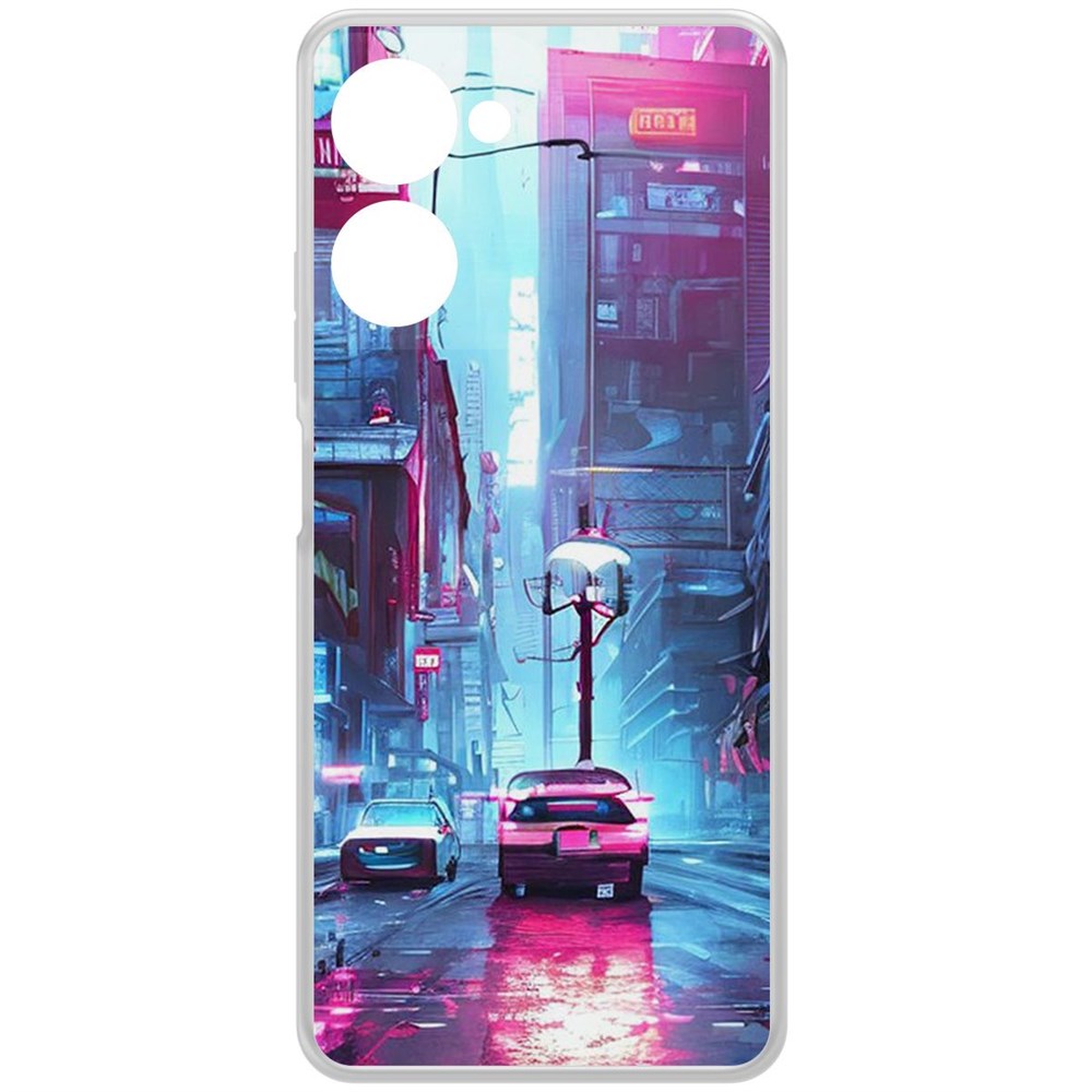 

Чехол-накладка Krutoff Clear Case Киберпанк Улица для Realme 10 Pro, Прозрачный