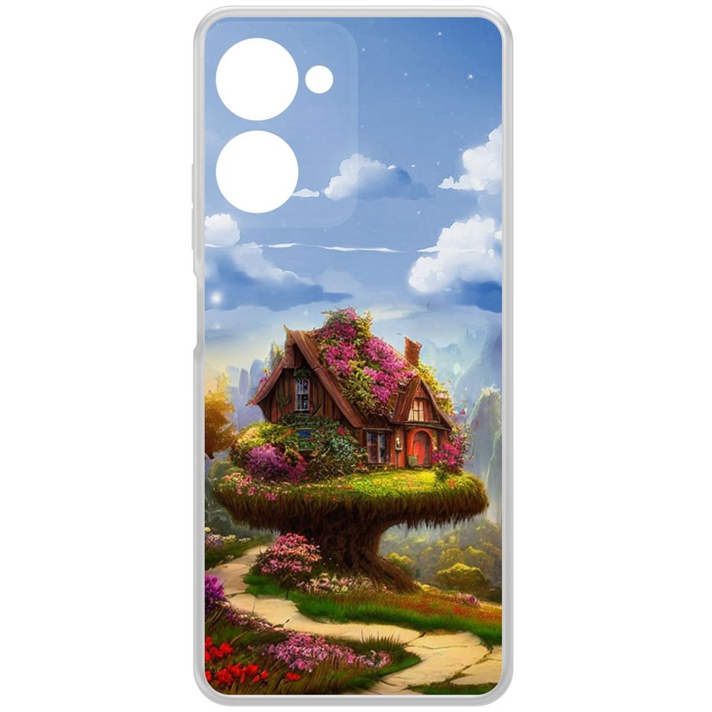 

Чехол-накладка Krutoff Clear Case Дом на дереве для Realme 10 Pro, Прозрачный