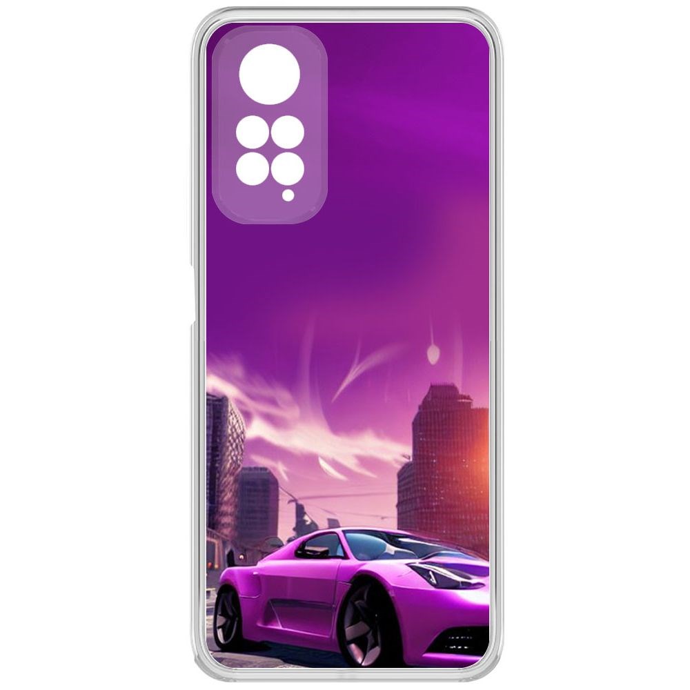 Чехол-накладка Krutoff Clear Case Розовое авто для Xiaomi Redmi Note 11S