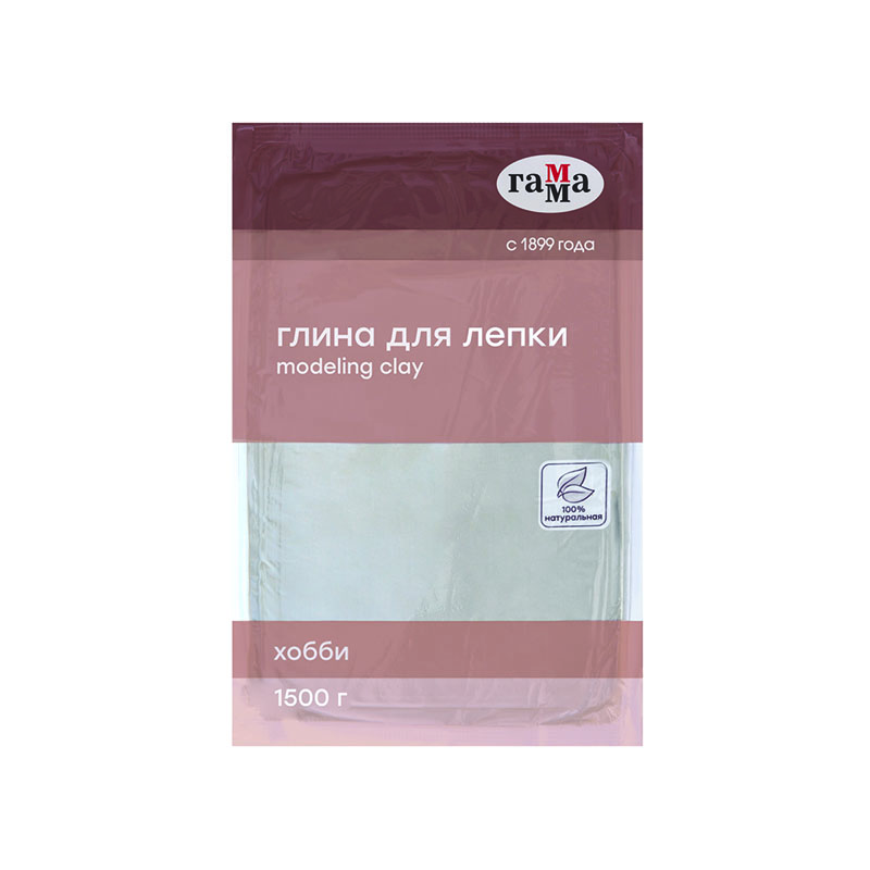 

Глина для лепки Гамма "Хобби", белая, 1500г, вакуумная упаковка (170320211), 6шт., Белый