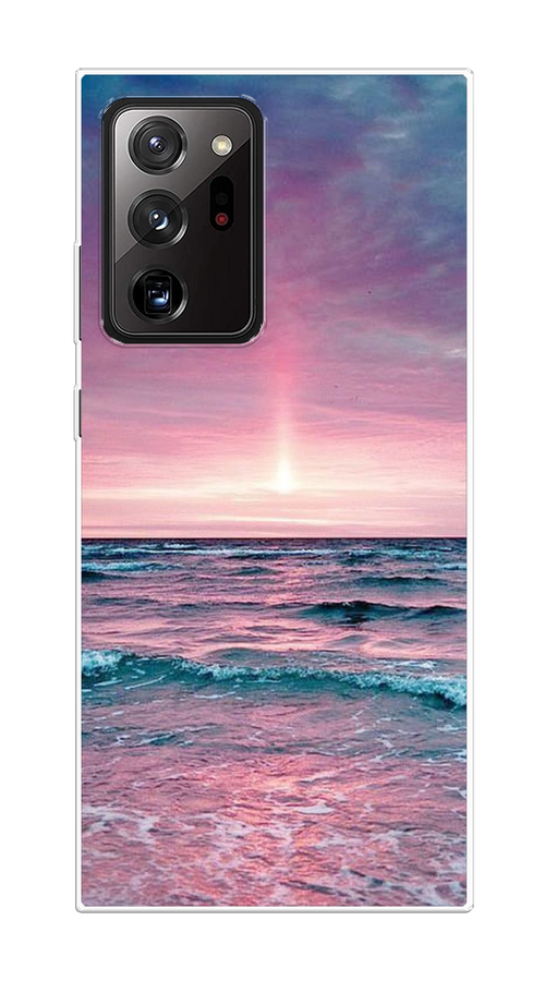

Чехол на Samsung Galaxy Note 20 Ultra "Восход 3", Розовый;голубой, 2101050-1