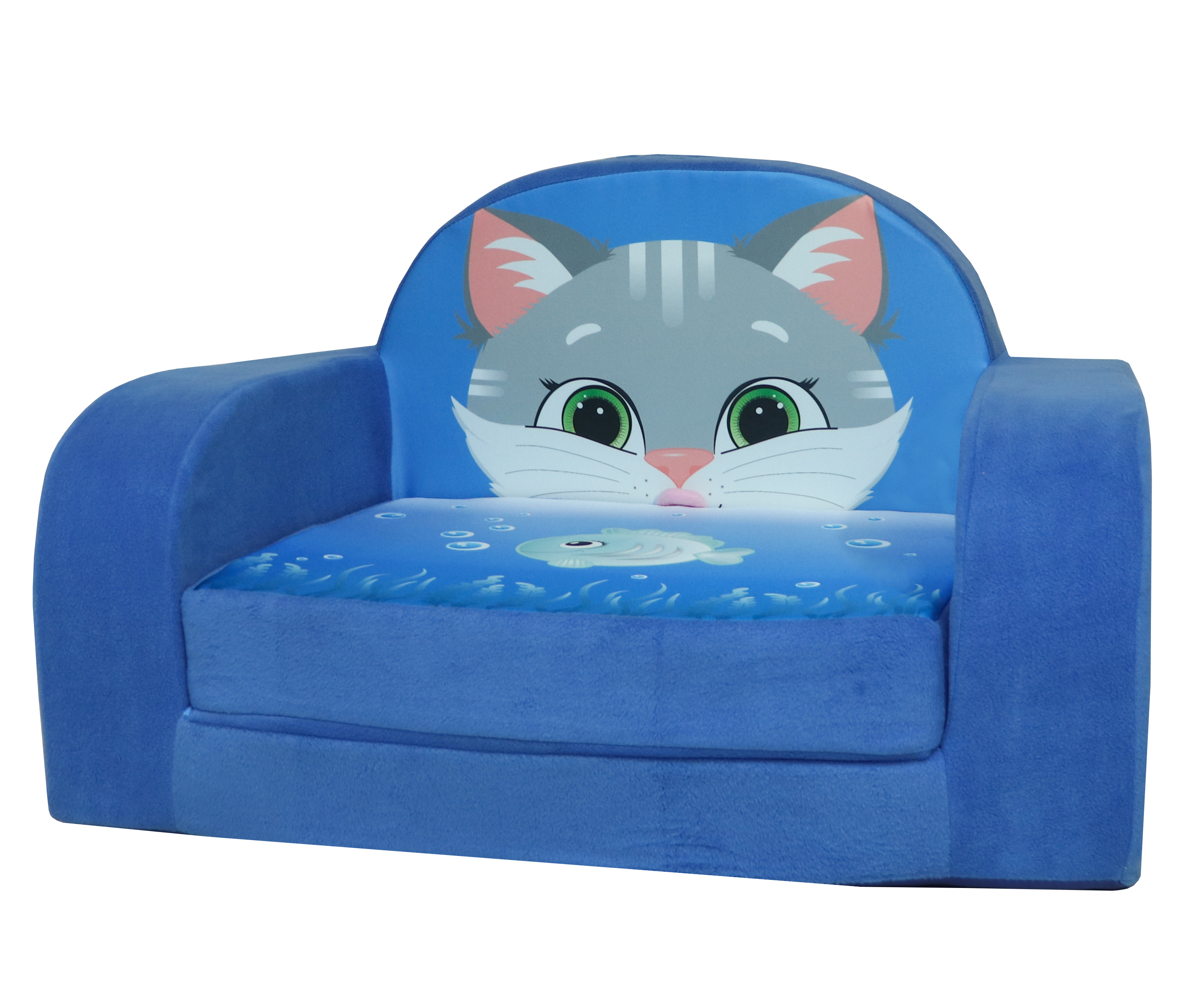 

Диван детский Кипрей Кошечка, Голубой, Кошечка