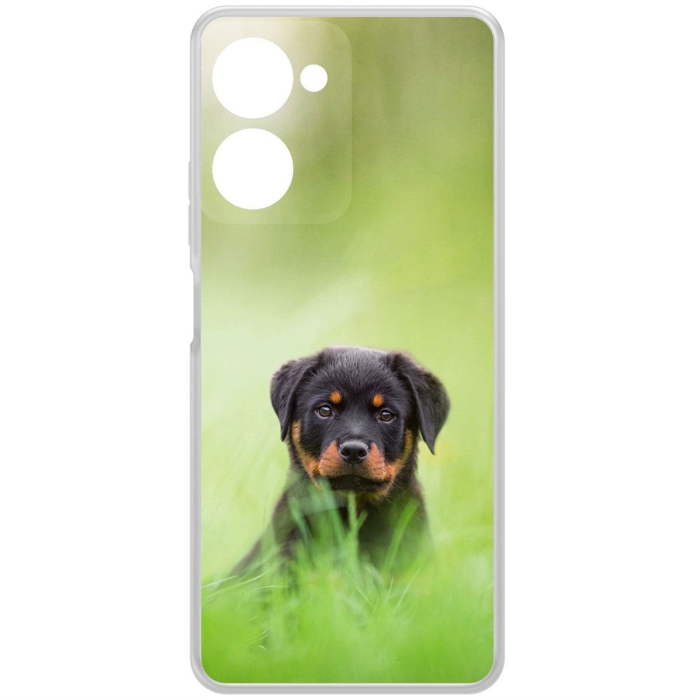 

Чехол-накладка Krutoff Clear Case Щенок ротвейлера для Realme 10 Pro, Прозрачный