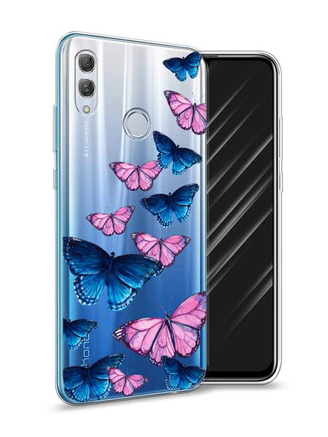 

Чехол Awog на Honor 10 Lite "Полет бабочек", Синий;черный;розовый, 67550-2