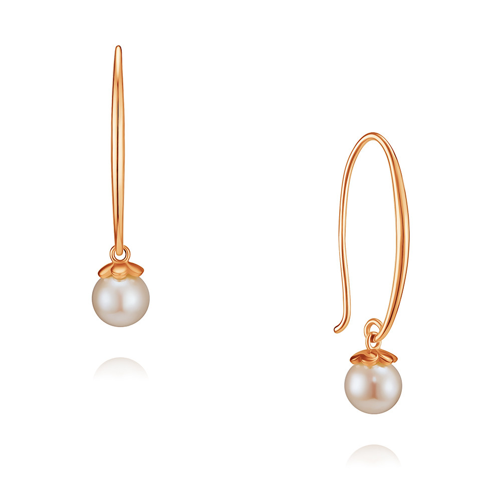 

Серьги из красного золота с жемчугом ADAMAS 24039023/01-А50-727, 24039023/01-А50-727