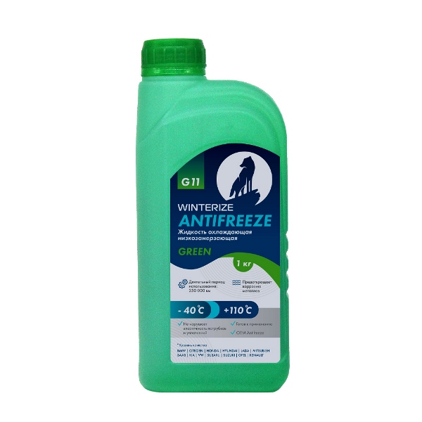 

Антифриз Winterize G11 зеленый -40 1кг арт. WAG11GR-1