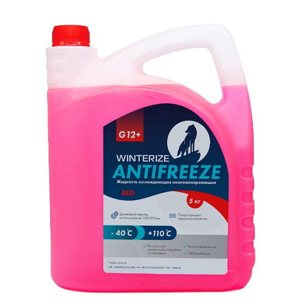 Антифриз Winterize G12+ розовый -40 5кг арт. WAG12PLPN-5