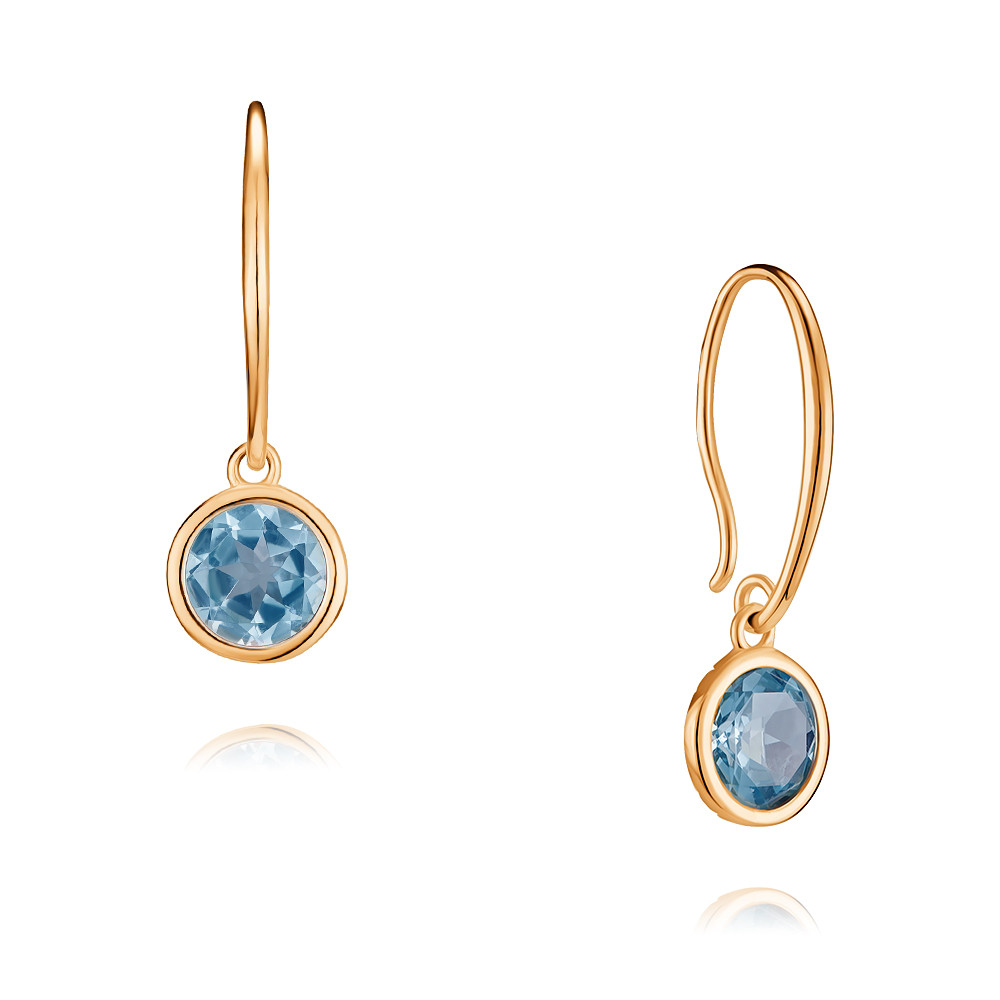 

Серьги из красного золота с топазом ADAMAS 24039392/01-А50-659, 24039392/01-А50-659