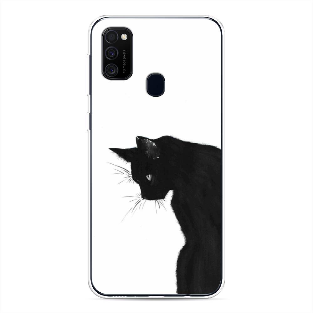 

Чехол Awog на Samsung Galaxy M30s/M21 "Black cat", Разноцветный, 29850-1