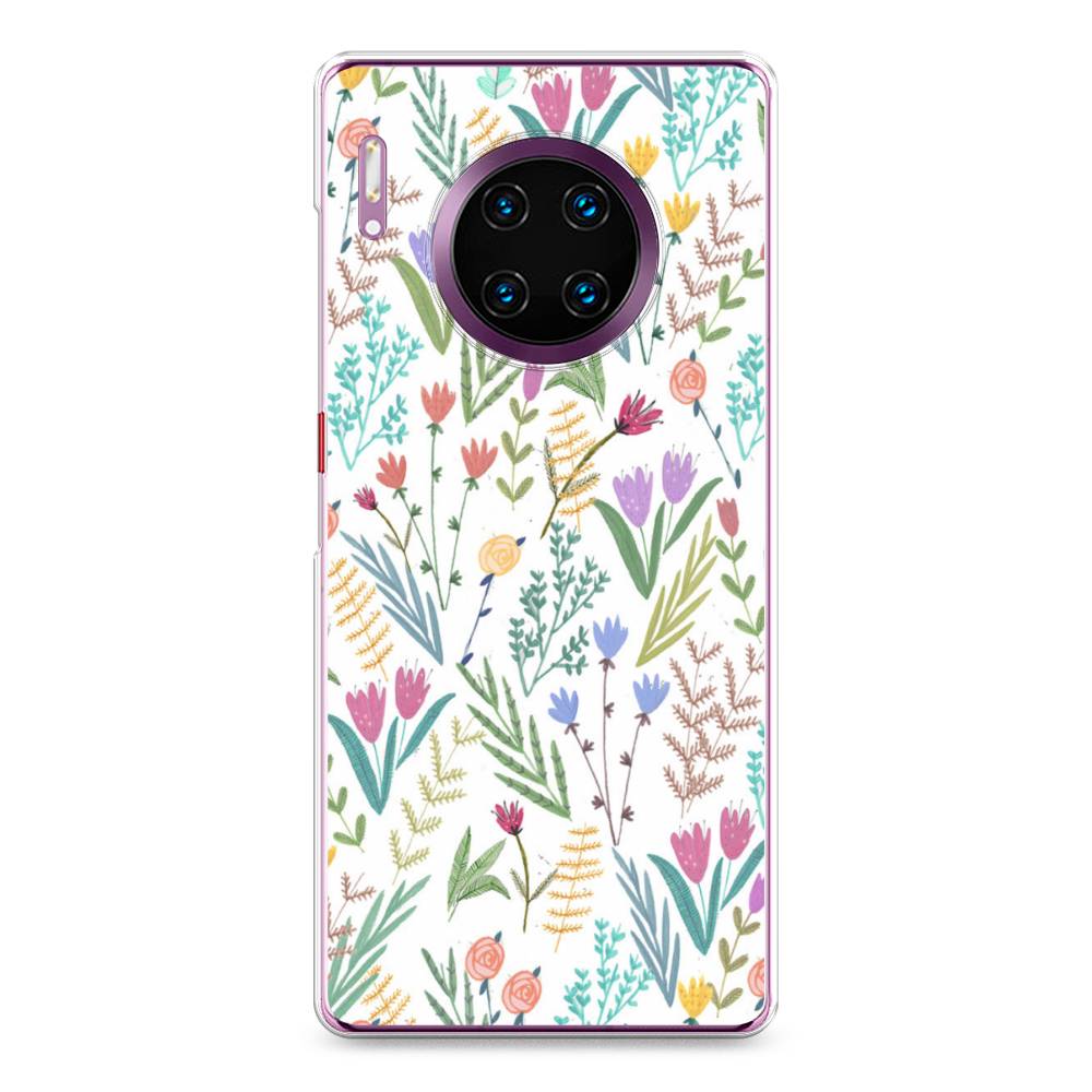 

Чехол Awog на Huawei Mate 30 Pro "Полевые цветы рисунок", Белый;зеленый, 610450-8
