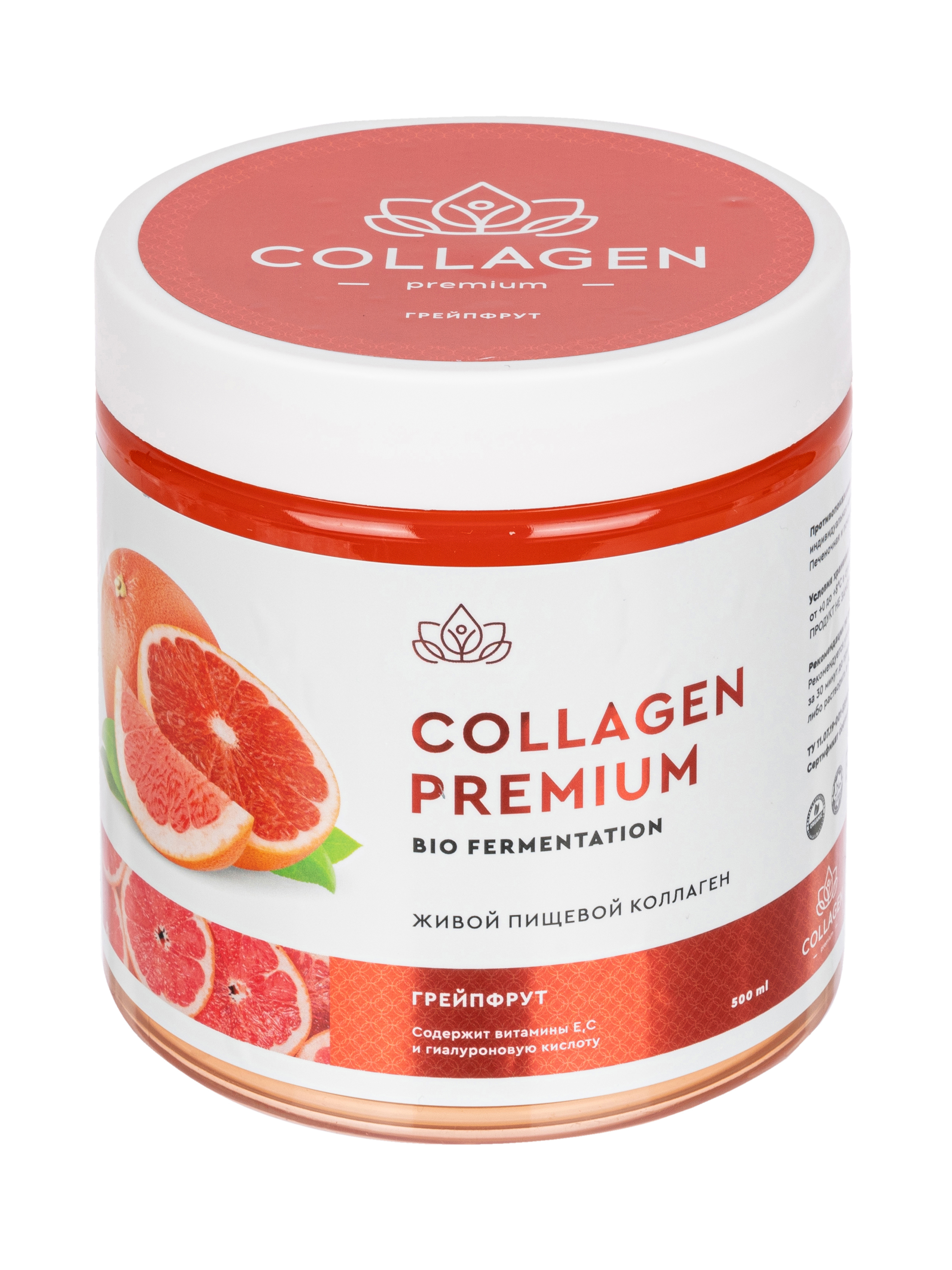 

Пищевой коллаген Collagen Premium с соком грейпфрута желе 500 г, Грейпфрут
