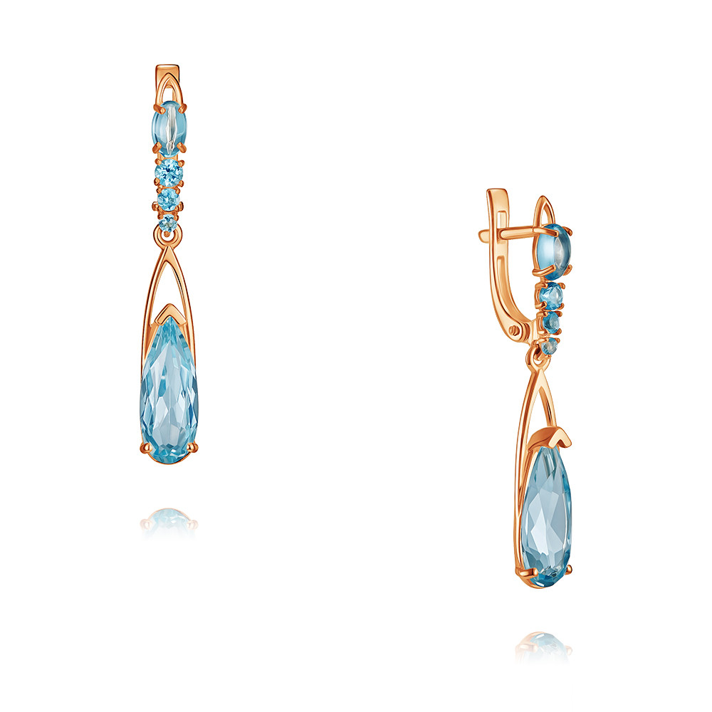 

Серьги из красного золота с топазом ADAMAS 24039382/01-А50-659, 24039382/01-А50-659